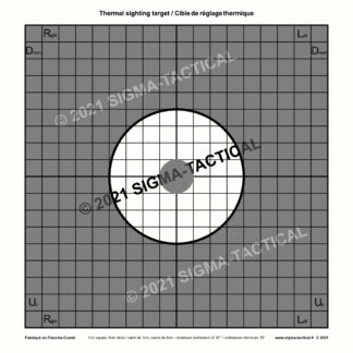 Cible de réglage thermique passive 50m.